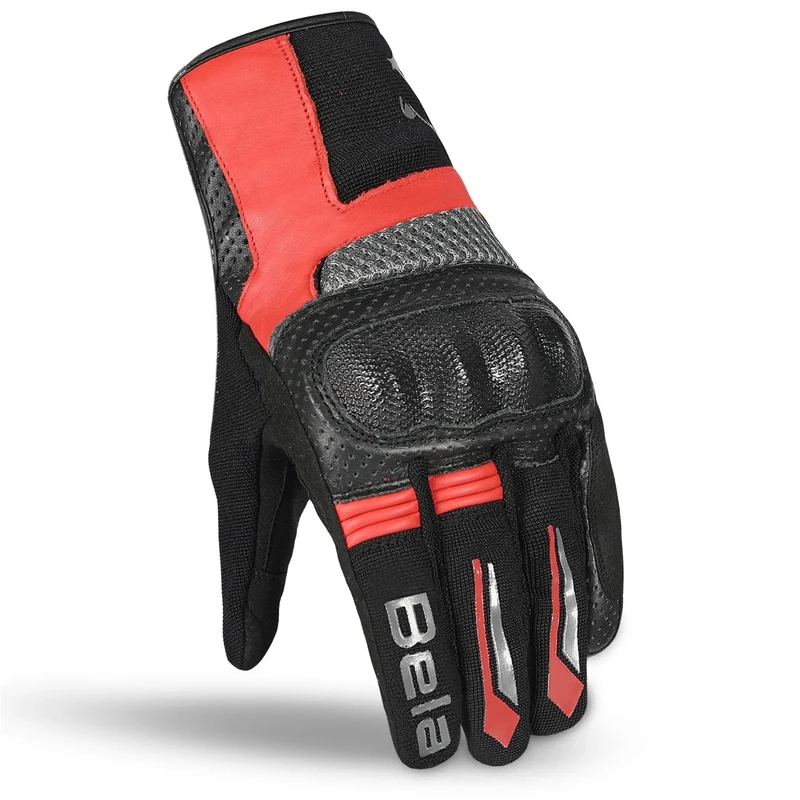 BELA HERO AIR GUANTES DE MOTO TEXTILE MUJER NEGRO ROJO