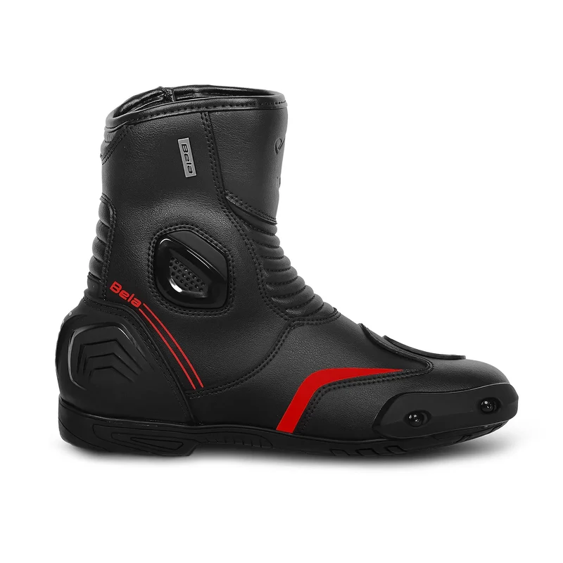 BELA FASTER 2.0 BOTAS DE MOTO NEGRO ROJO