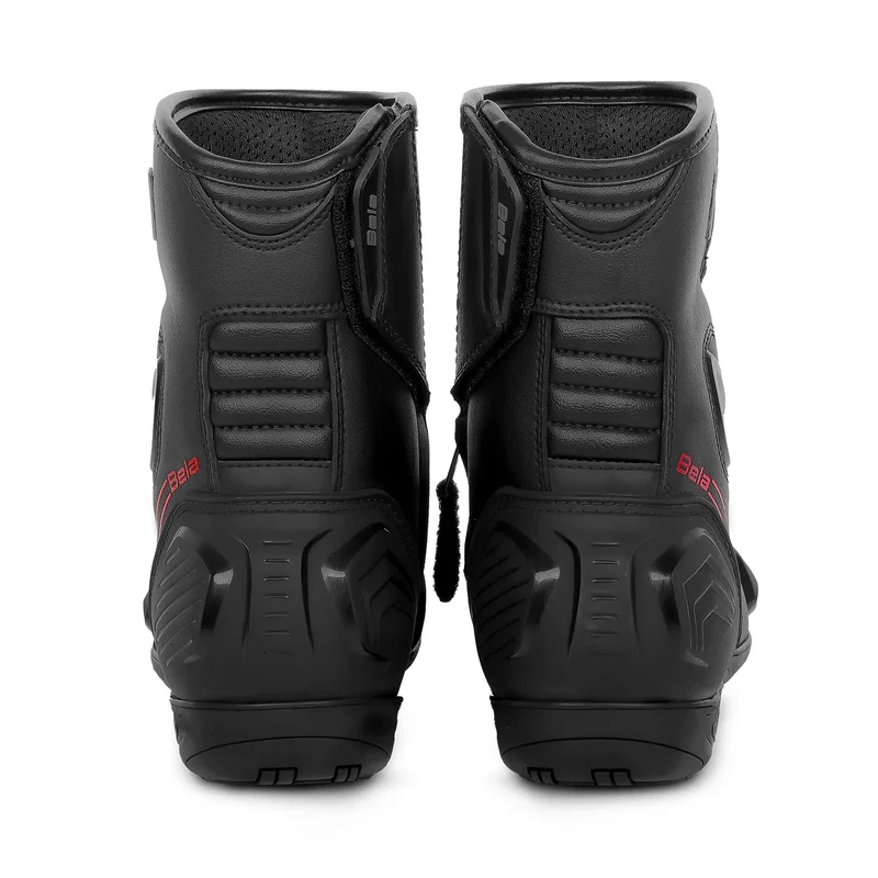 BELA FASTER 2.0 BOTAS DE MOTO NEGRO ROJO