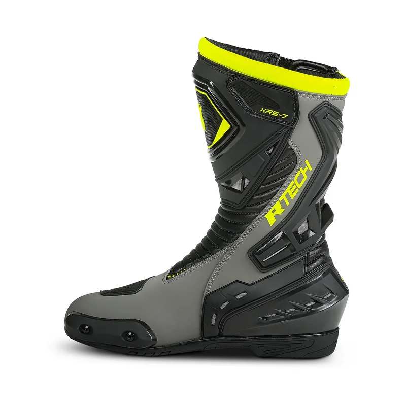 R-TECH TORNADO 2.0 BOTAS DE MOTO NEGRO GRIS AMARILLO FLUO