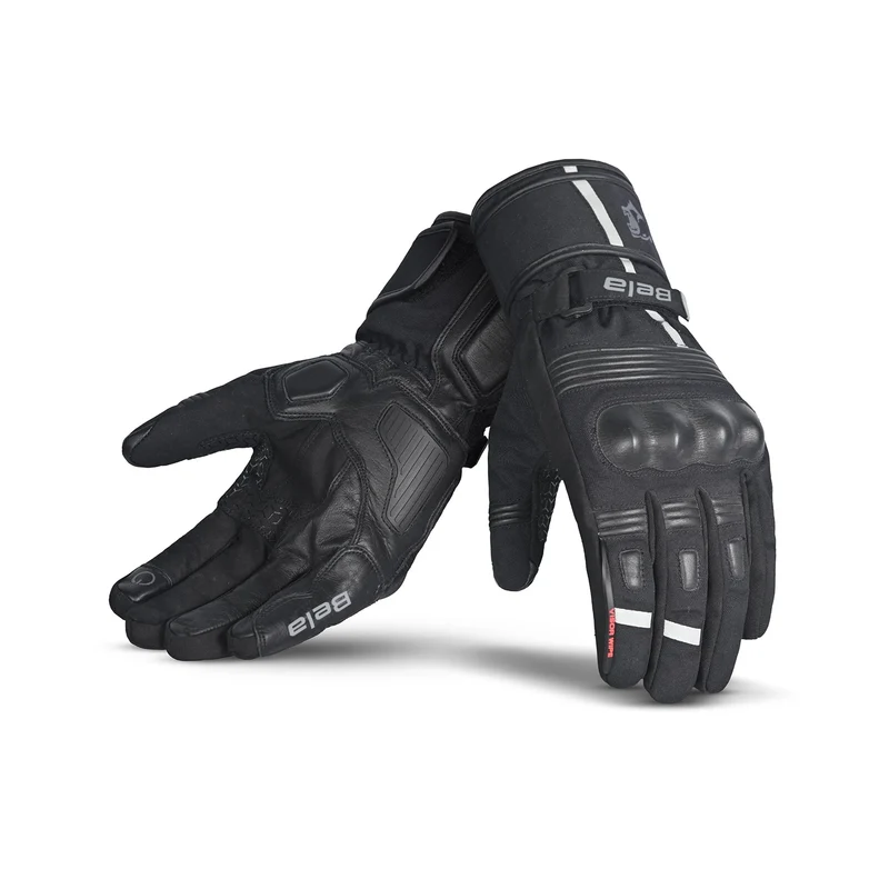 BELA ICE WINTER WP GUANTES DE MOTO PIEL MUJER NEGRO GRIS