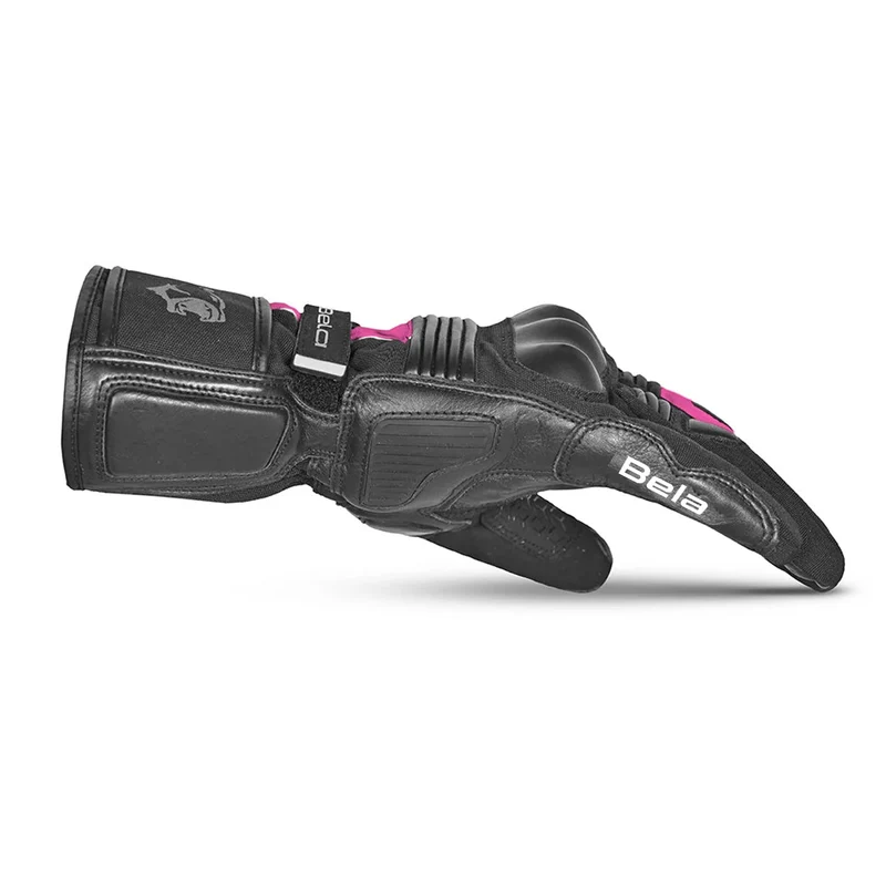 BELA ICE WINTER WP GUANTES DE MOTO PIEL MUJER NEGRO ROSA