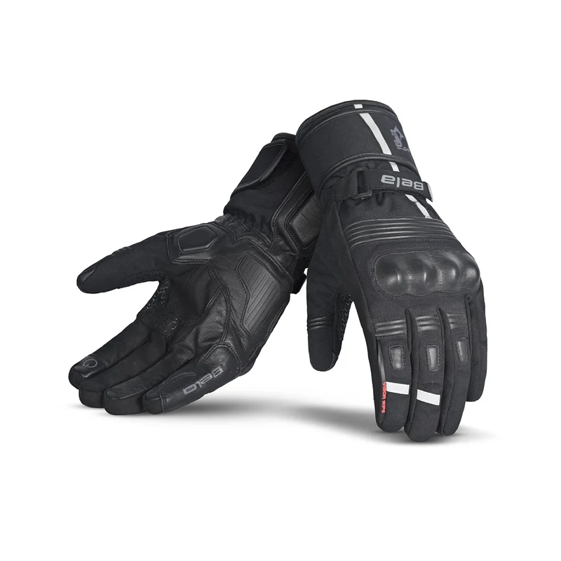 BELA ICE WINTER WP GUANTES DE MOTO PIEL NEGRO GRIS