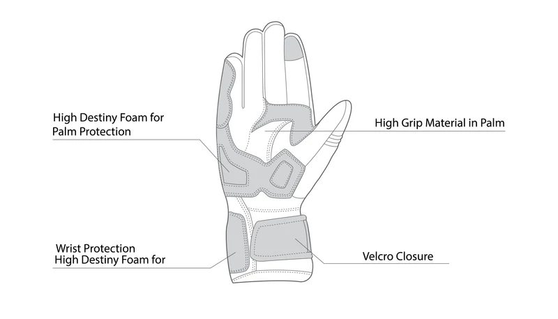 BELA ICE WINTER WP GUANTES DE MOTO PIEL NEGRO AMARILLO FLUO