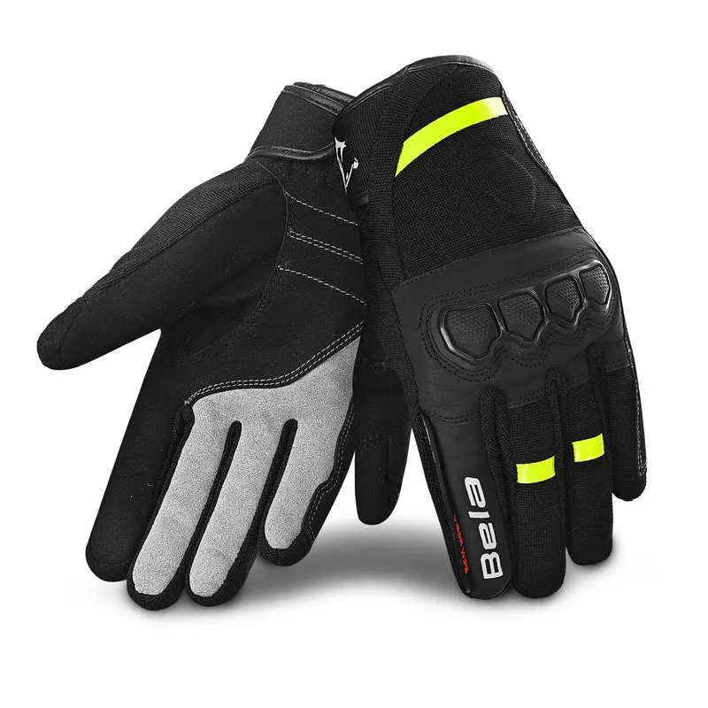 BELA TRACKER WINTER WP GUANTES DE MOTO TEXTIL MUJER NEGRO AMARILLO FLUO
