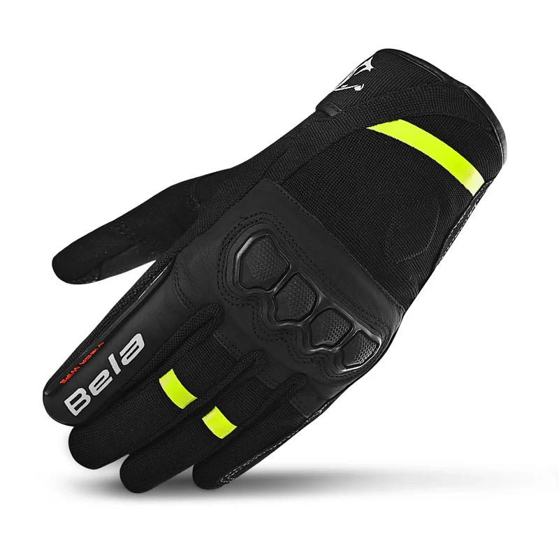 BELA TRACKER WINTER WP GUANTES DE MOTO TEXTIL MUJER NEGRO AMARILLO FLUO