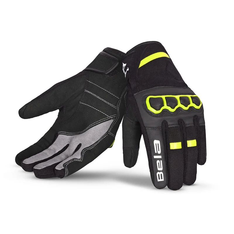 BELA TRACKER WINTER WP GUANTES DE MOTO TEXTIL NEGRO AMARILLO FLUO