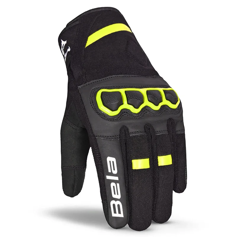 BELA TRACKER WINTER WP GUANTES DE MOTO TEXTIL NEGRO AMARILLO FLUO