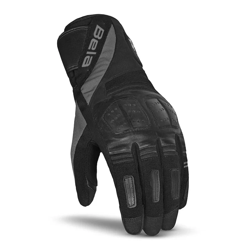 BELA HIGHWAY WINTER WP GUANTES DE MOTO PIEL NEGRO GRIS