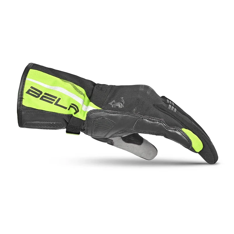 BELA IGLO WINTER WP LADY GUANTES DE MOTO PIEL NEGRO AMARILLO FLUO