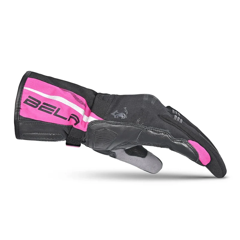 BELA IGLO WINTER WP GUANTES DE MOTO PIEL MUJER NEGRO ROSA