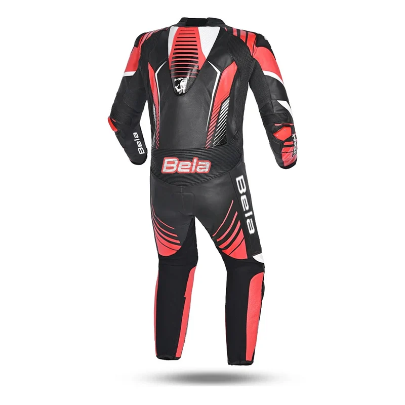 BELA ARAGONE 1 PC MONO DE MOTO NEGRO ROJO