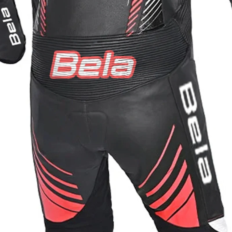 BELA ARAGONE 1 PC MONO DE MOTO NEGRO ROJO