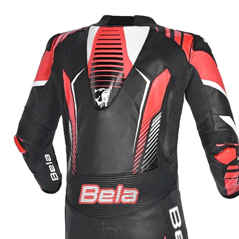 BELA ARAGONE 1 PC MONO DE MOTO NEGRO ROJO