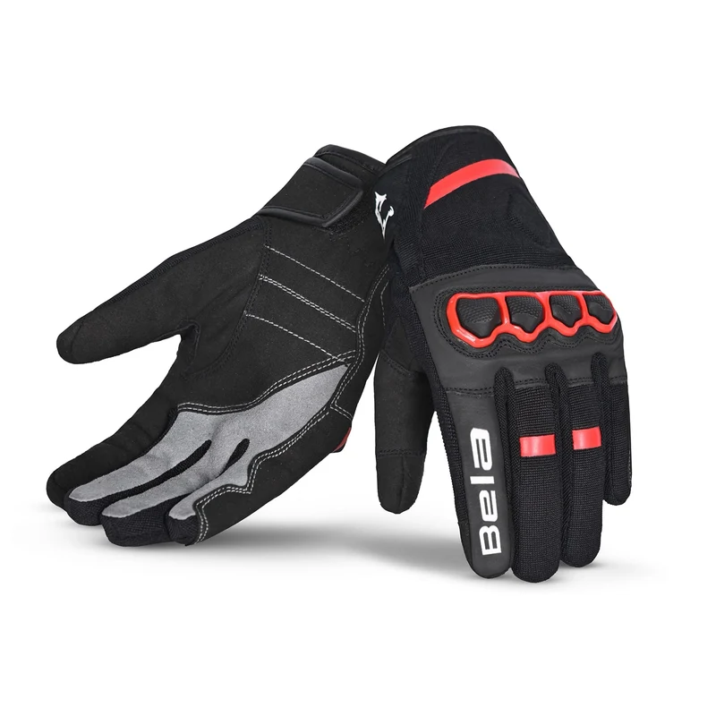 BELA TRACKER WINTER WP GUANTES DE MOTO TEXTIL NEGRO ROJO