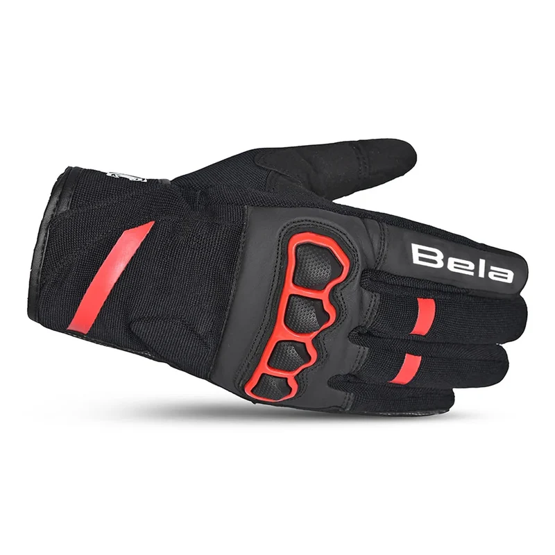 BELA TRACKER WINTER WP GUANTES DE MOTO TEXTIL NEGRO ROJO