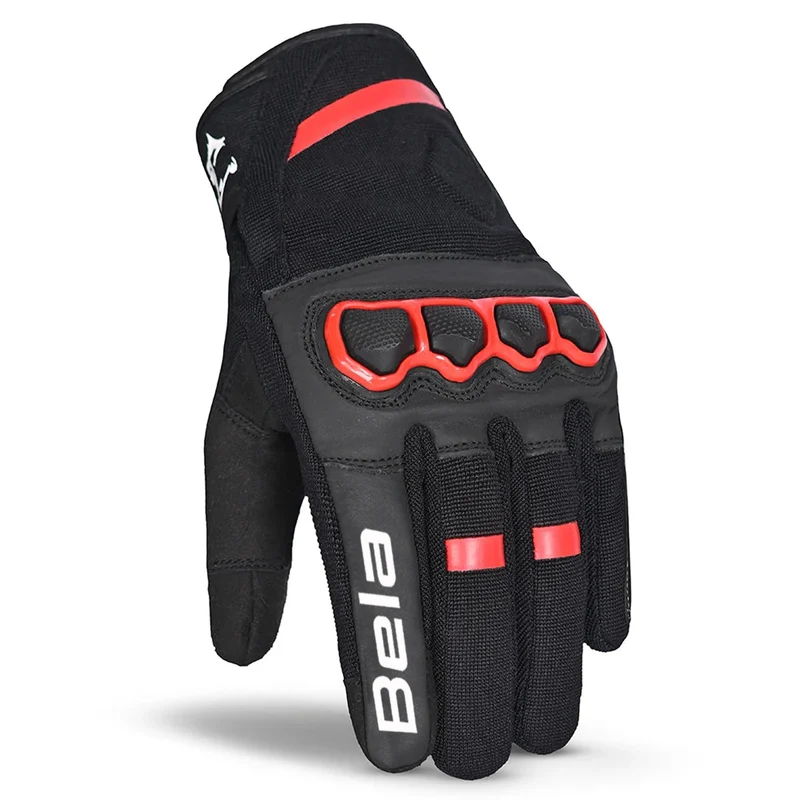 BELA TRACKER WINTER WP GUANTES DE MOTO TEXTIL NEGRO ROJO
