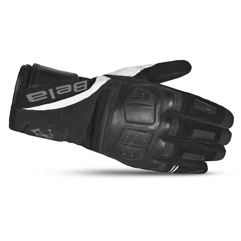 BELA HIGHWAY WINTER WP GUANTES DE MOTO PIEL NEGRO BLANCO