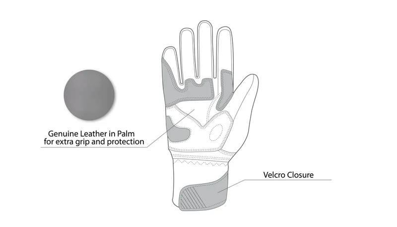 BELA HIGHWAY WINTER WP GUANTES DE MOTO PIEL NEGRO BLANCO