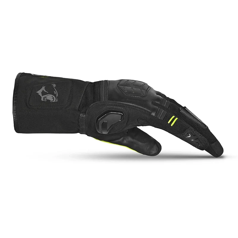 BELA HIGHWAY WINTER WP GUANTES DE MOTO PIEL NEGRO AMARILLO FLUO