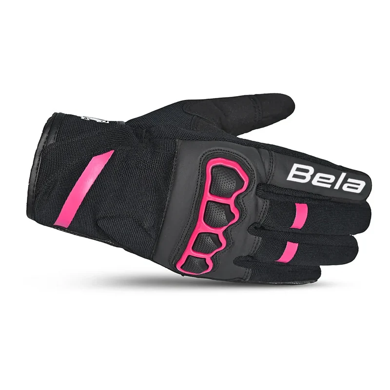 BELA TRACKER WINTER WP GUANTES DE MOTO TEXTIL MUJER NEGRO ROSA