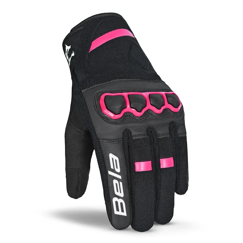 BELA TRACKER WINTER WP GUANTES DE MOTO TEXTIL MUJER NEGRO ROSA