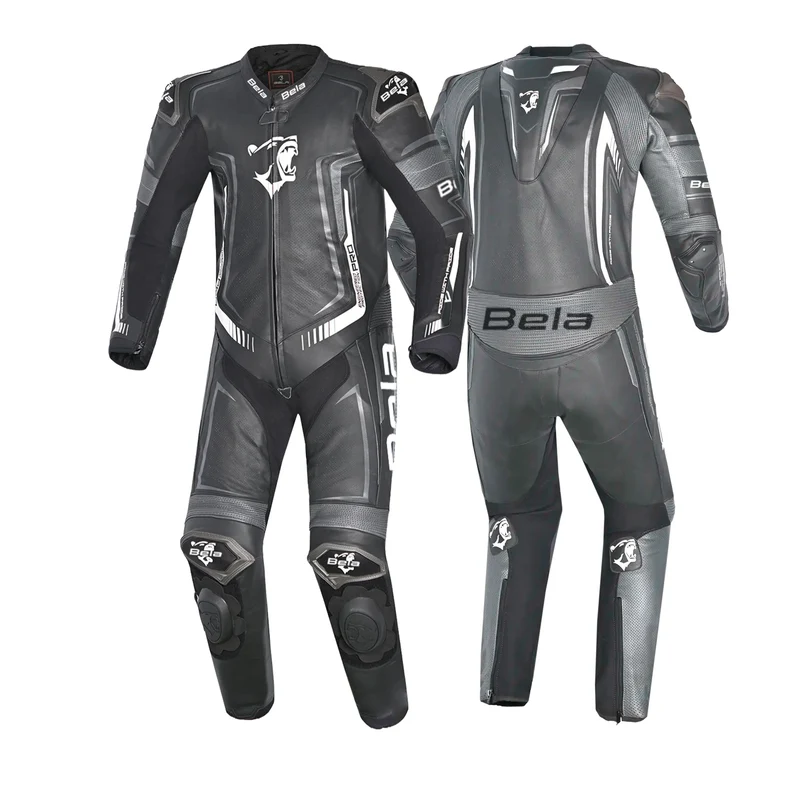 BELA BEAST 1 PC MONO DE MOTO NEGRO GRIS OSCURO BLANCO