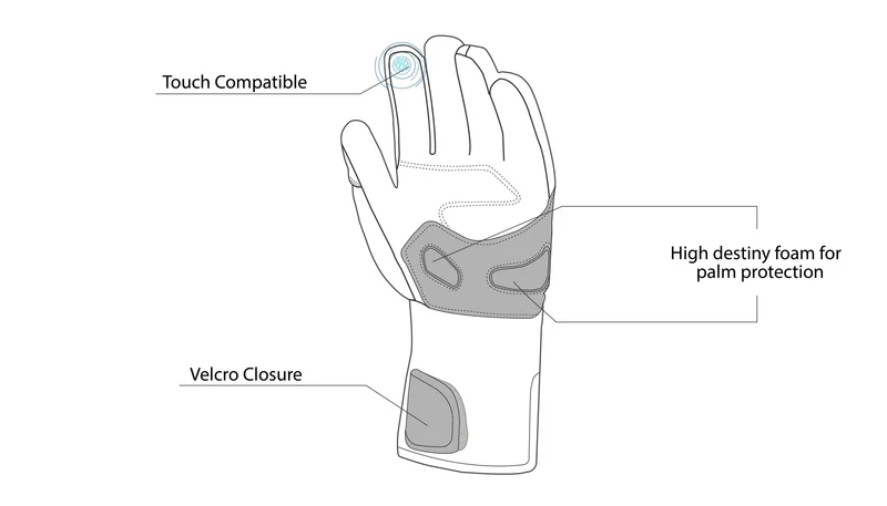BELA EXPLORER WINTER WP GUANTES DE MOTO TEXTIL NEGRO GRIS