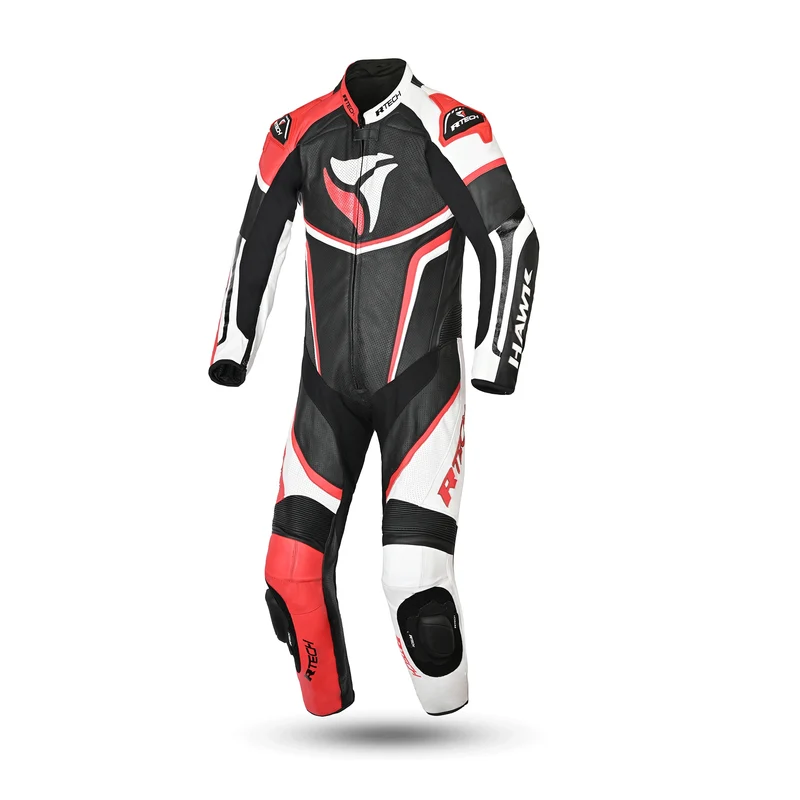 R-TECH HAWK 1 PC MONO DE MOTO NEGRO BLANCO ROJO