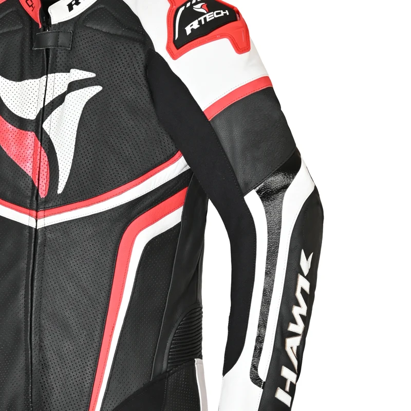 R-TECH HAWK 1 PC MONO DE MOTO NEGRO BLANCO ROJO