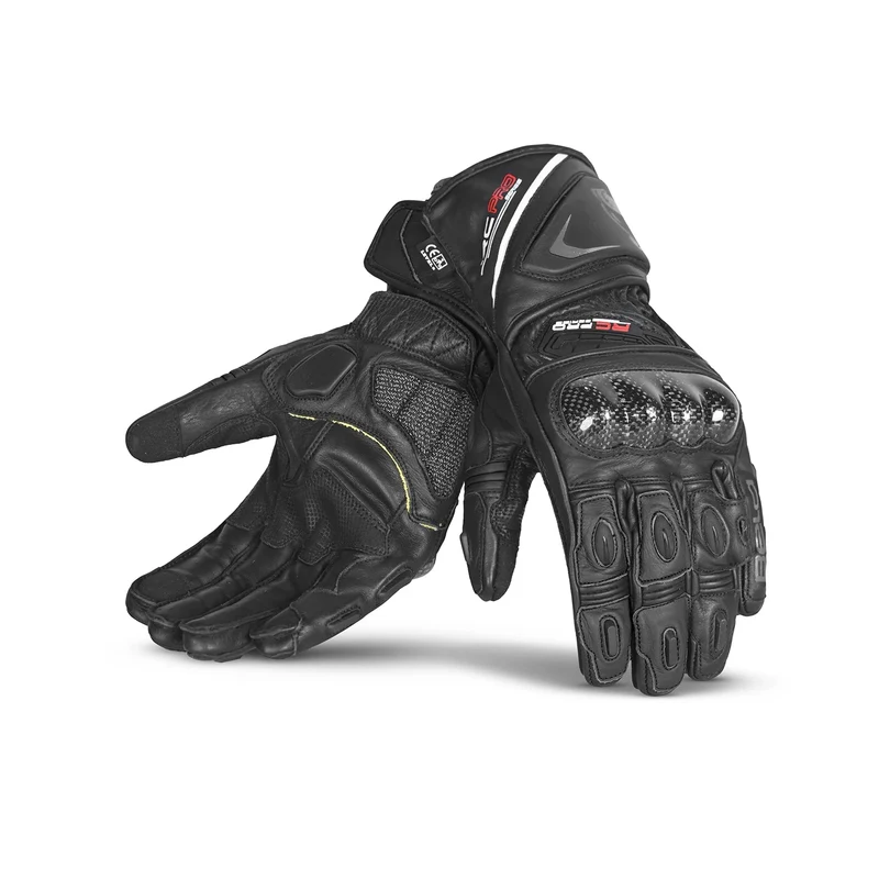 BELA ROCKET GUANTES DE MOTO LARGOS HOMBRE PIEL NEGRO GRIS