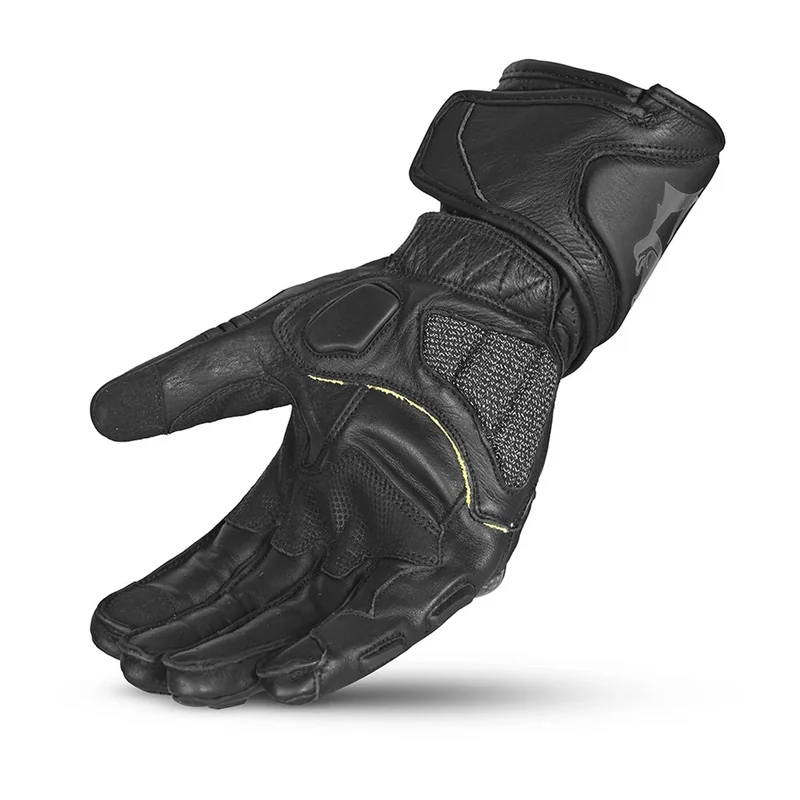 BELA ROCKET GUANTES DE MOTO LARGOS HOMBRE PIEL NEGRO GRIS