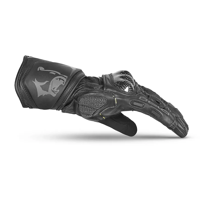 BELA ROCKET GUANTES DE MOTO LARGOS HOMBRE PIEL NEGRO GRIS