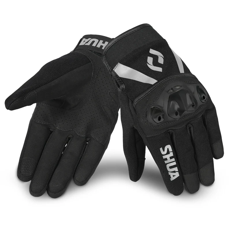 SHUA SHOT GUANTES DE MOTO TEXTILE HOMBRE NEGRO GRIS