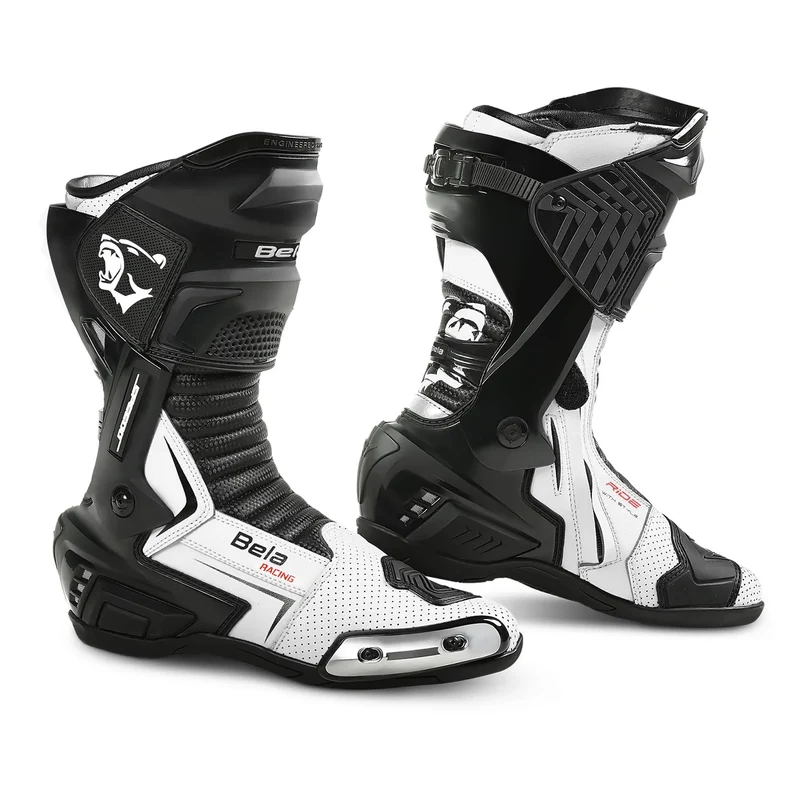 BELA SPEEDO 2.0 BOTAS DE MOTO PIEL NEGRO BLANCO