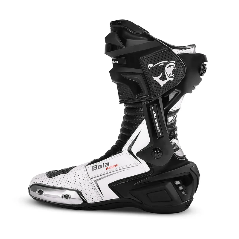 BELA SPEEDO 2.0 BOTAS DE MOTO PIEL NEGRO BLANCO