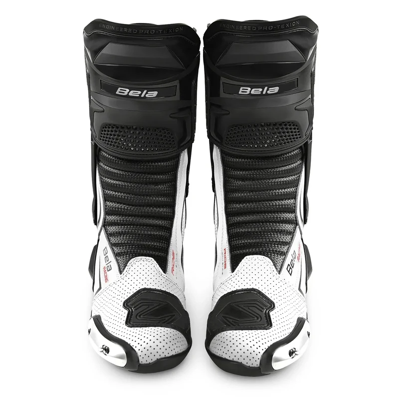 BELA SPEEDO 2.0 BOTAS DE MOTO PIEL NEGRO BLANCO