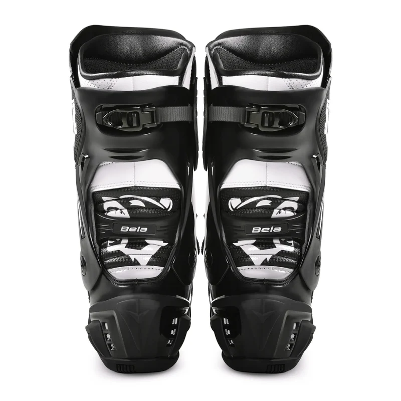 BELA SPEEDO 2.0 BOTAS DE MOTO PIEL NEGRO BLANCO