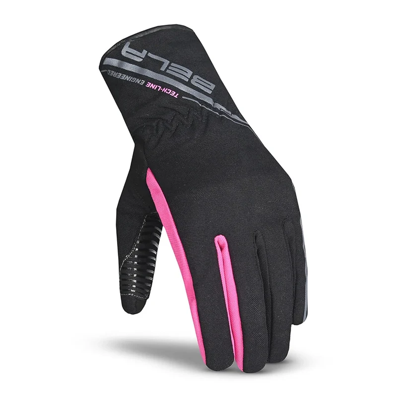 BELA REBEL GUANTES DE MOTO PIEL MUJER NEGRO ROSA