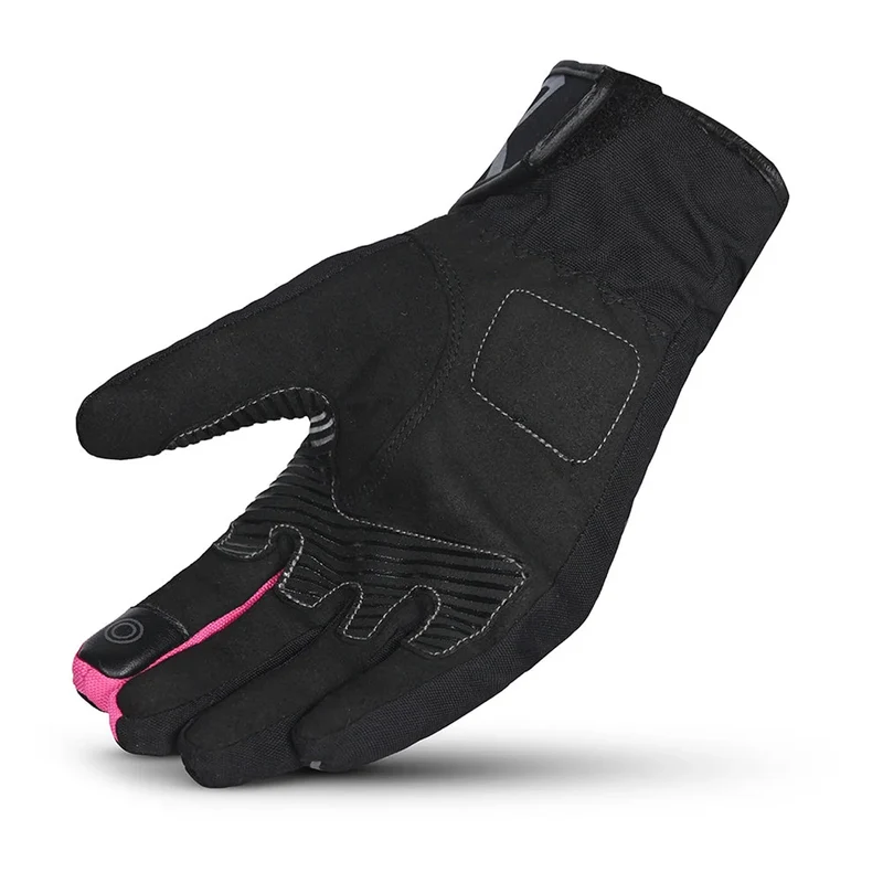 BELA REBEL GUANTES DE MOTO PIEL MUJER NEGRO ROSA