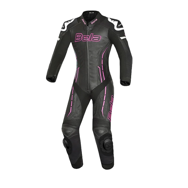 BELA ROCKET MIX KANGAROO 1 PC MONO DE MOTO MUJER BLANCO NEGRO ROSA