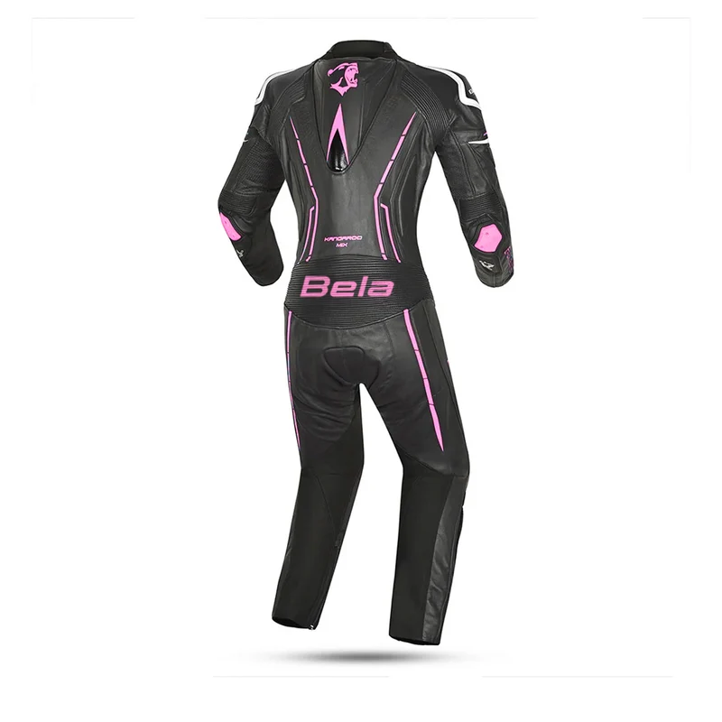 BELA ROCKET MIX KANGAROO 1 PC MONO DE MOTO MUJER BLANCO NEGRO ROSA