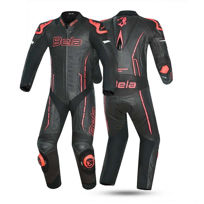 BELA ROCKET MIX KANGAROO 1 PC MONO DE MOTO HOMBRE NEGRO ROJO