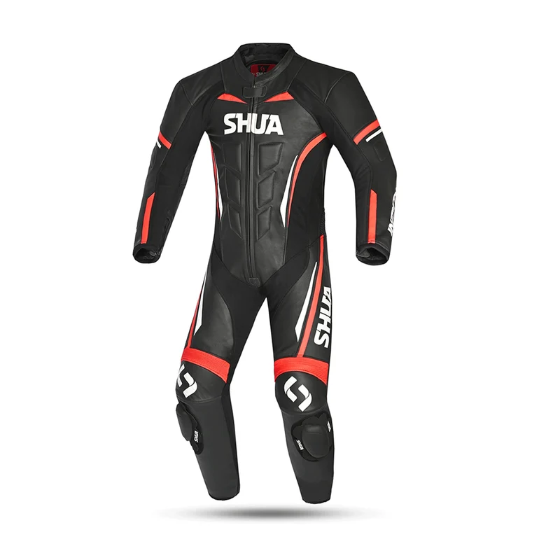 SHUA INFINITY 1 PC MONO DE MOTO HOMBRE NEGRO ROJO
