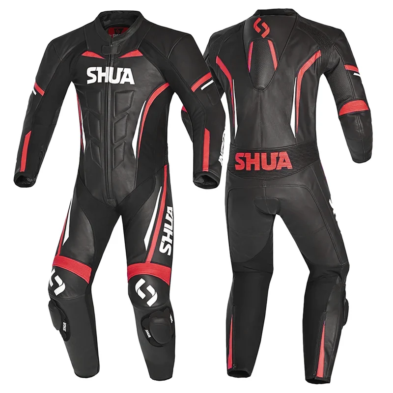 SHUA INFINITY 1 PC MONO DE MOTO HOMBRE NEGRO ROJO