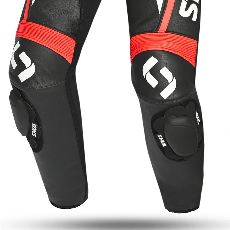 SHUA INFINITY 1 PC MONO DE MOTO HOMBRE NEGRO ROJO