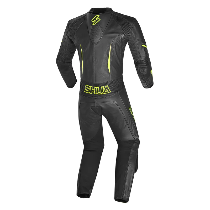 SHUA INFINITY 1 PC MONO DE MOTO HOMBRE NEGRO AMARILLO FLOU