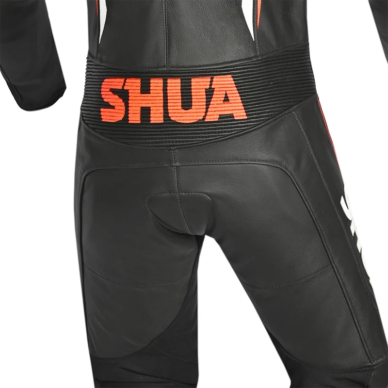 SHUA INFINITY 1 PC MONO DE MOTO CARRERAS HOMBRE NEGRO NARANJA