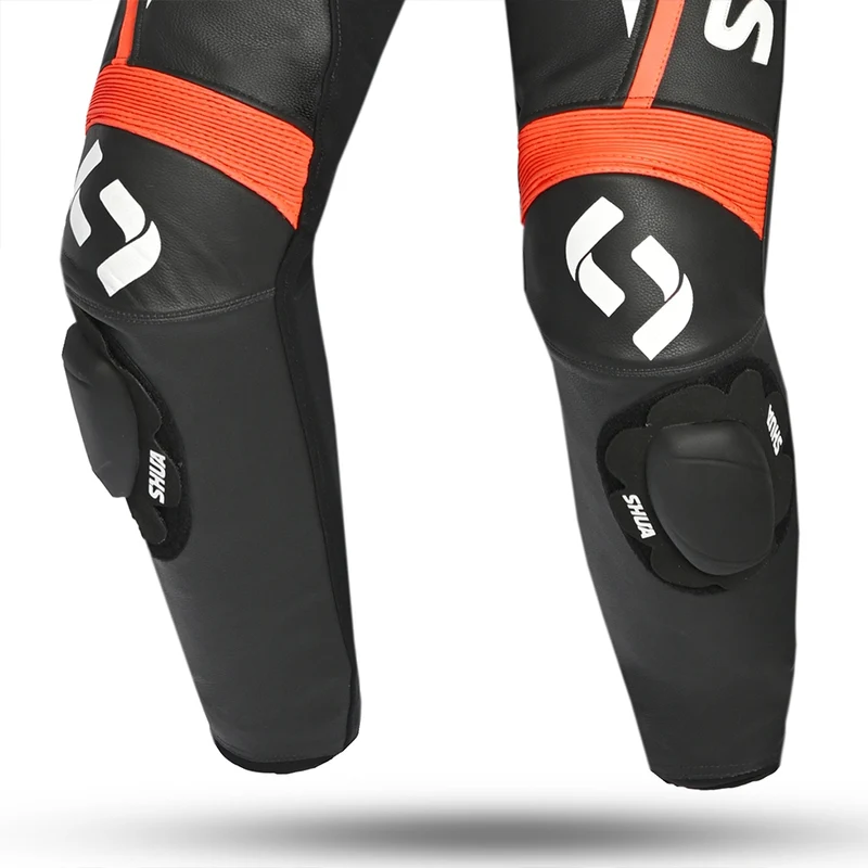 SHUA INFINITY 1 PC MONO DE MOTO CARRERAS HOMBRE NEGRO NARANJA