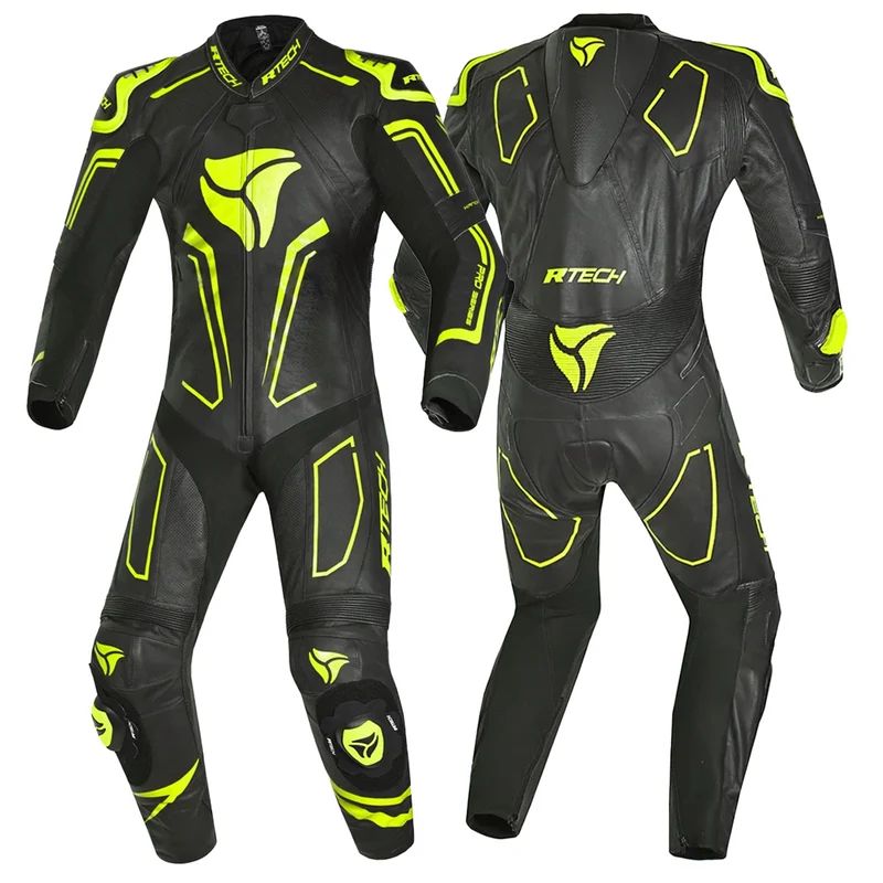 R-TECH RISING STAR 1 PC MONO DE MOTO HOMBRE NEGRO AMARILLO FLOUR